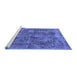 Sideview of Machine Washable Oriental Blue Industrial Rug, wshurb1844blu