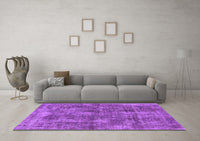 Machine Washable Oriental Purple Industrial Rug, wshurb1844pur