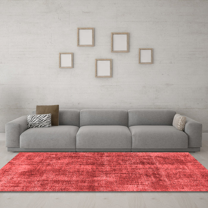 Industrial Red Washable Rugs