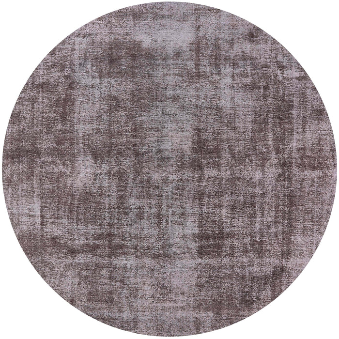 Round Machine Washable Industrial Modern Rosy Brown Pink Rug, wshurb1844