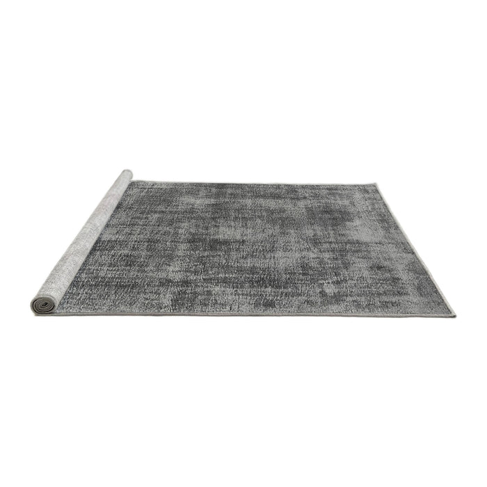Sideview of Machine Washable Oriental Gray Industrial Rug, wshurb1844gry
