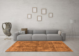 Machine Washable Oriental Orange Industrial Area Rugs in a Living Room, wshurb1844org