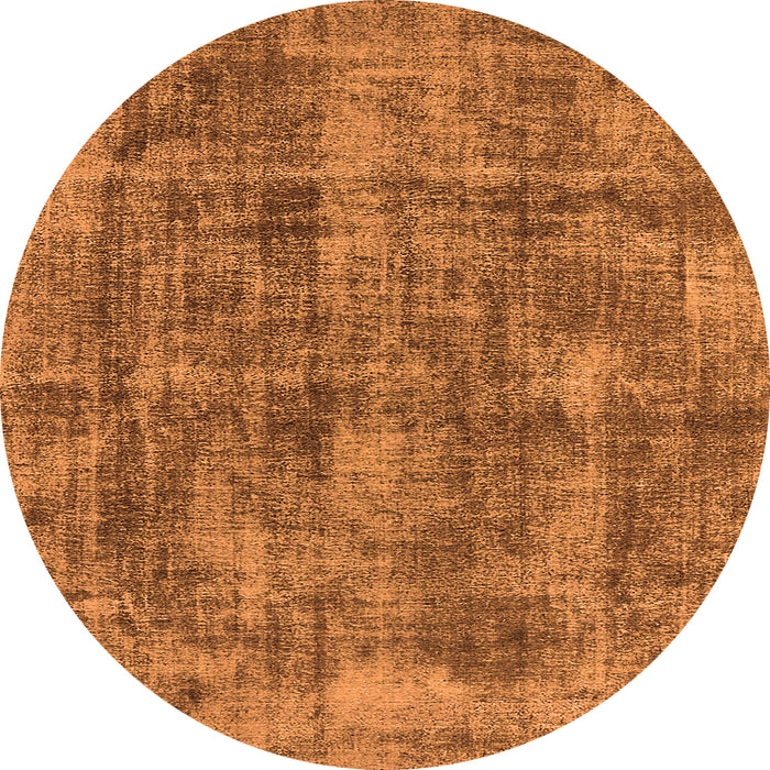 Round Oriental Orange Industrial Rug, urb1844org