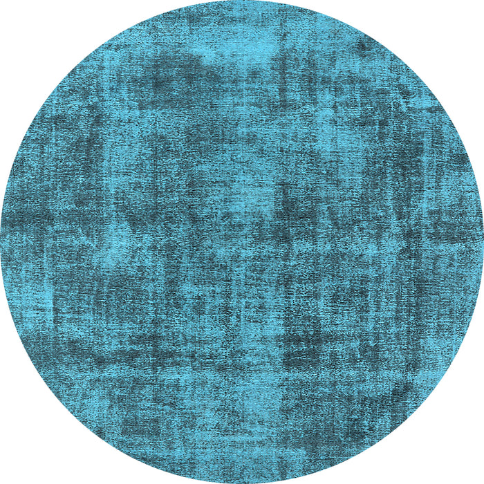 Round Oriental Light Blue Industrial Rug, urb1844lblu