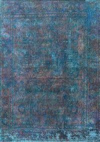 Oriental Light Blue Industrial Rug, urb1845lblu