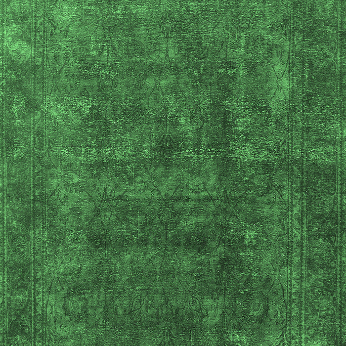 Machine Washable Oriental Emerald Green Industrial Area Rugs, wshurb1845emgrn