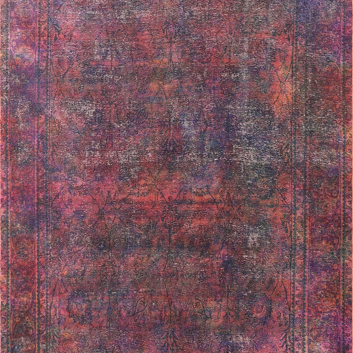 Machine Washable Industrial Modern Dark Raspberry Purple Rug, wshurb1845
