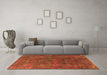 Machine Washable Oriental Orange Industrial Area Rugs in a Living Room, wshurb1845org