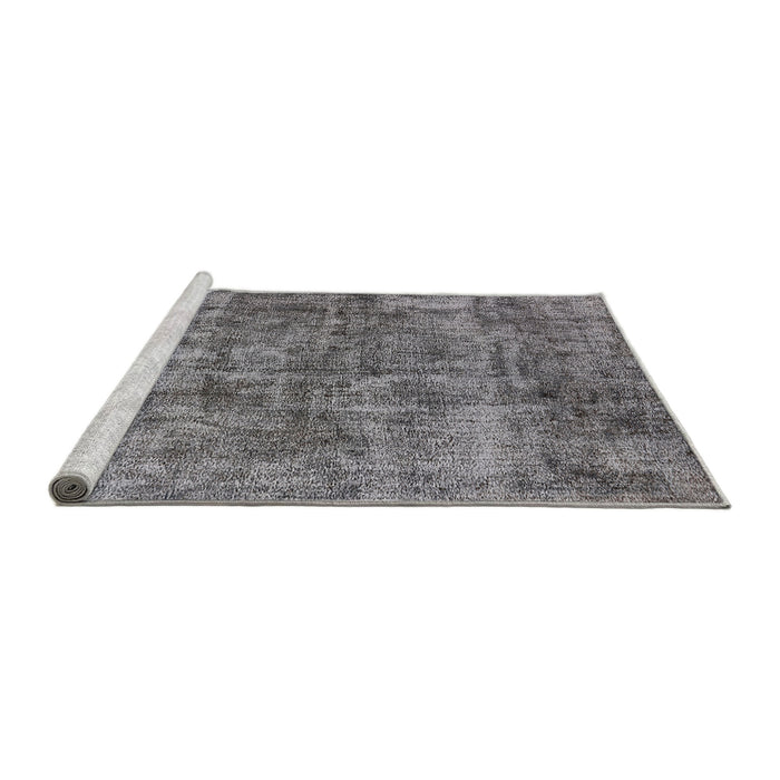 Sideview of Machine Washable Industrial Modern Gray Rug, wshurb1846