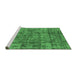 Sideview of Machine Washable Oriental Emerald Green Industrial Area Rugs, wshurb1846emgrn