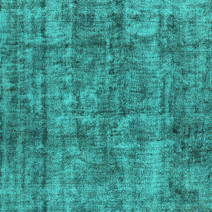 Square Machine Washable Oriental Turquoise Industrial Area Rugs, wshurb1846turq