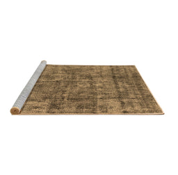 Sideview of Machine Washable Oriental Brown Industrial Rug, wshurb1846brn