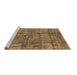 Sideview of Machine Washable Oriental Brown Industrial Rug, wshurb1846brn