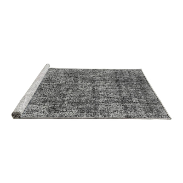 Sideview of Machine Washable Oriental Gray Industrial Rug, wshurb1846gry