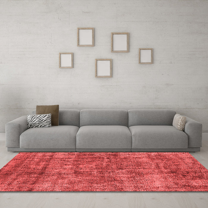 Industrial Red Washable Rugs