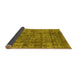 Sideview of Oriental Yellow Industrial Rug, urb1846yw