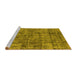 Sideview of Machine Washable Oriental Yellow Industrial Rug, wshurb1846yw