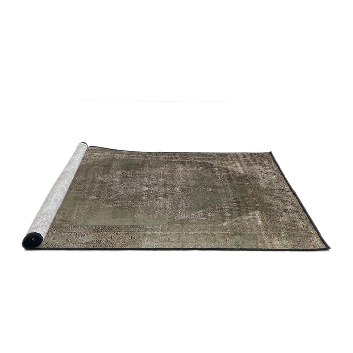 Sideview of Machine Washable Industrial Modern Brown Rug, wshurb1847