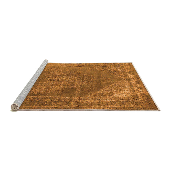 Sideview of Machine Washable Oriental Orange Industrial Area Rugs, wshurb1847org