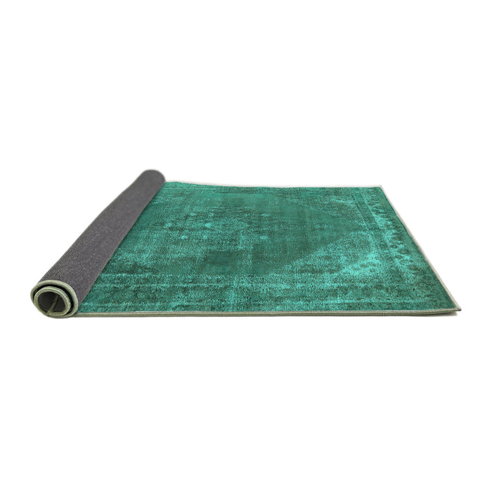 Sideview of Oriental Turquoise Industrial Rug, urb1847turq