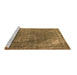 Sideview of Machine Washable Oriental Brown Industrial Rug, wshurb1847brn