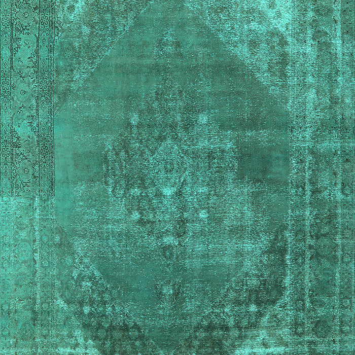 Machine Washable Oriental Turquoise Industrial Area Rugs, wshurb1847turq