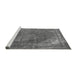 Sideview of Machine Washable Oriental Gray Industrial Rug, wshurb1847gry