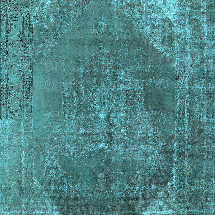 Machine Washable Oriental Light Blue Industrial Rug, wshurb1847lblu