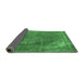 Sideview of Oriental Emerald Green Industrial Rug, urb1847emgrn