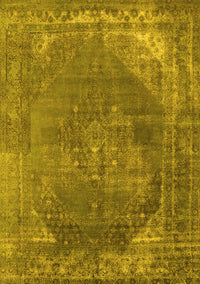 Oriental Yellow Industrial Rug, urb1847yw