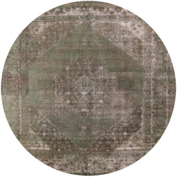 Round Machine Washable Industrial Modern Brown Rug, wshurb1847