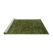 Sideview of Machine Washable Oriental Green Industrial Area Rugs, wshurb1848grn