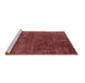 Sideview of Machine Washable Oriental Brown Industrial Rug, wshurb1848brn