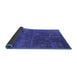 Sideview of Oriental Blue Industrial Rug, urb1848blu