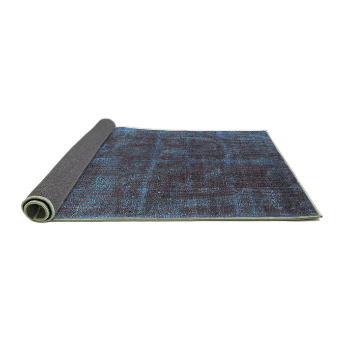 Sideview of Oriental Turquoise Industrial Rug, urb1848turq