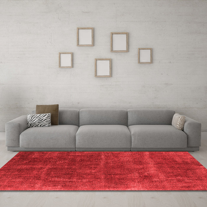 Industrial Red Washable Rugs