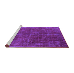 Sideview of Machine Washable Oriental Purple Industrial Area Rugs, wshurb1848pur