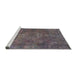 Sideview of Machine Washable Industrial Modern Purple Rug, wshurb1849