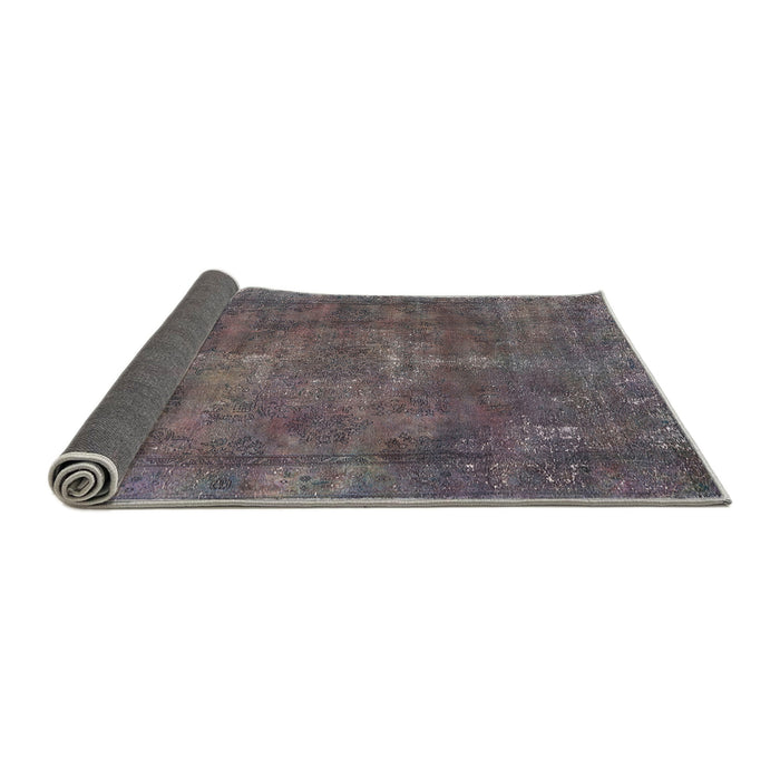 Sideview of Mid-Century Modern Purple Oriental Rug, urb1849