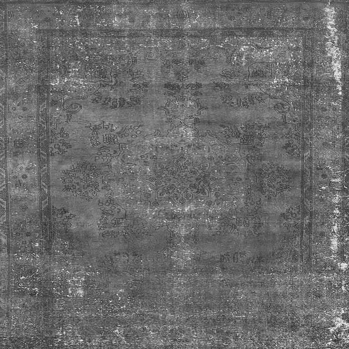 Square Machine Washable Oriental Gray Industrial Rug, wshurb1849gry