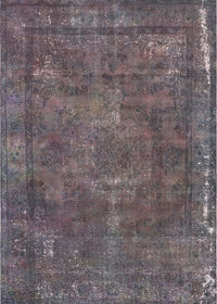 Machine Washable Industrial Modern Purple Rug, wshurb1849