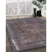 Mid-Century Modern Purple Oriental Rug, urb1849