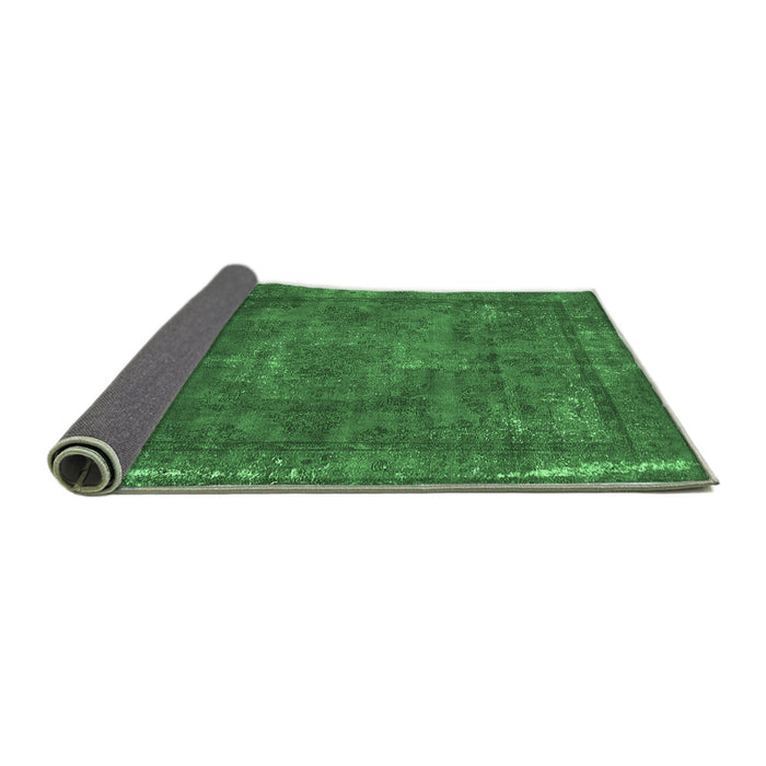 Sideview of Oriental Emerald Green Industrial Rug, urb1849emgrn