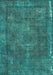 Oriental Turquoise Industrial Rug, urb1849turq