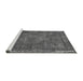 Sideview of Machine Washable Oriental Gray Industrial Rug, wshurb1849gry