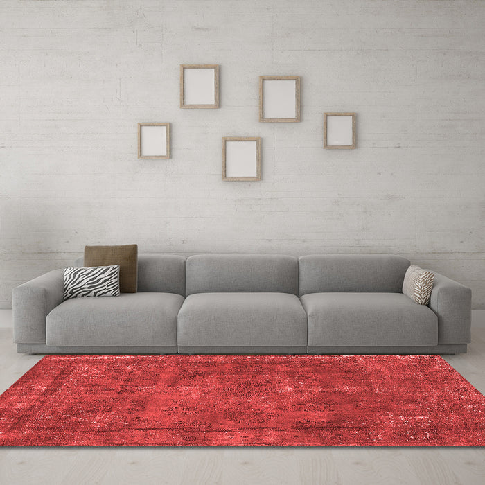 Industrial Red Washable Rugs
