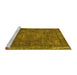 Sideview of Machine Washable Oriental Yellow Industrial Rug, wshurb1849yw