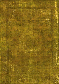 Oriental Yellow Industrial Rug, urb1849yw