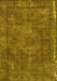 Oriental Yellow Industrial Rug, urb1849yw