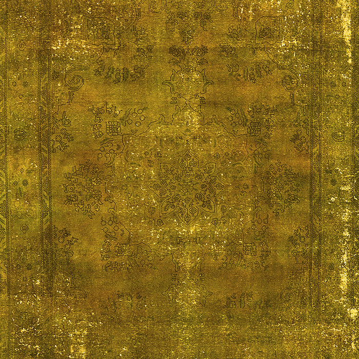 Oriental Yellow Industrial Rug, urb1849yw